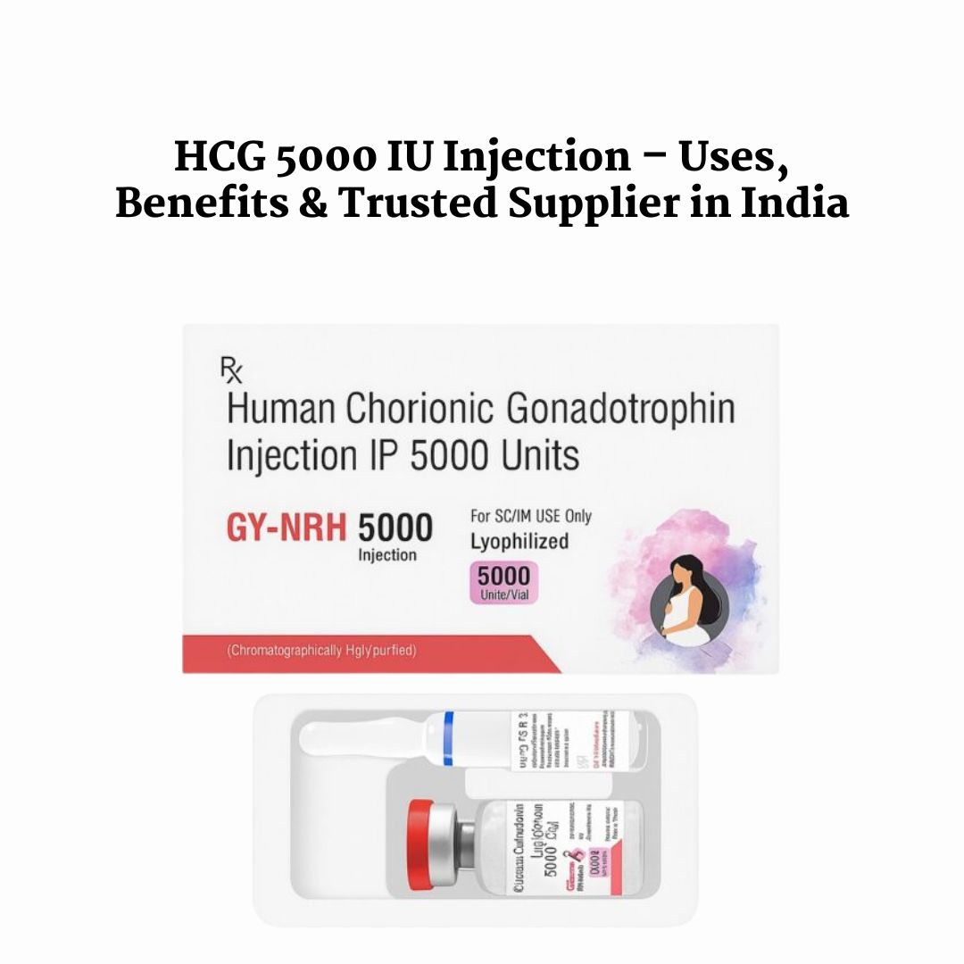 HCG 5000 IU injection pack used for IVF and fertility treatments in India