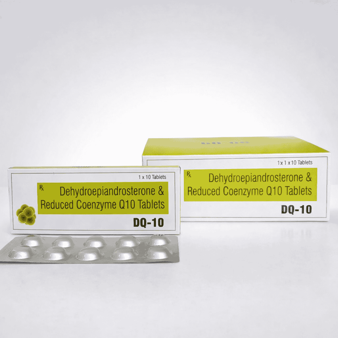 DHEA 75 mg + Reduced CoQ10 Ubiquinol fertility support for male and female infertility DQ-10