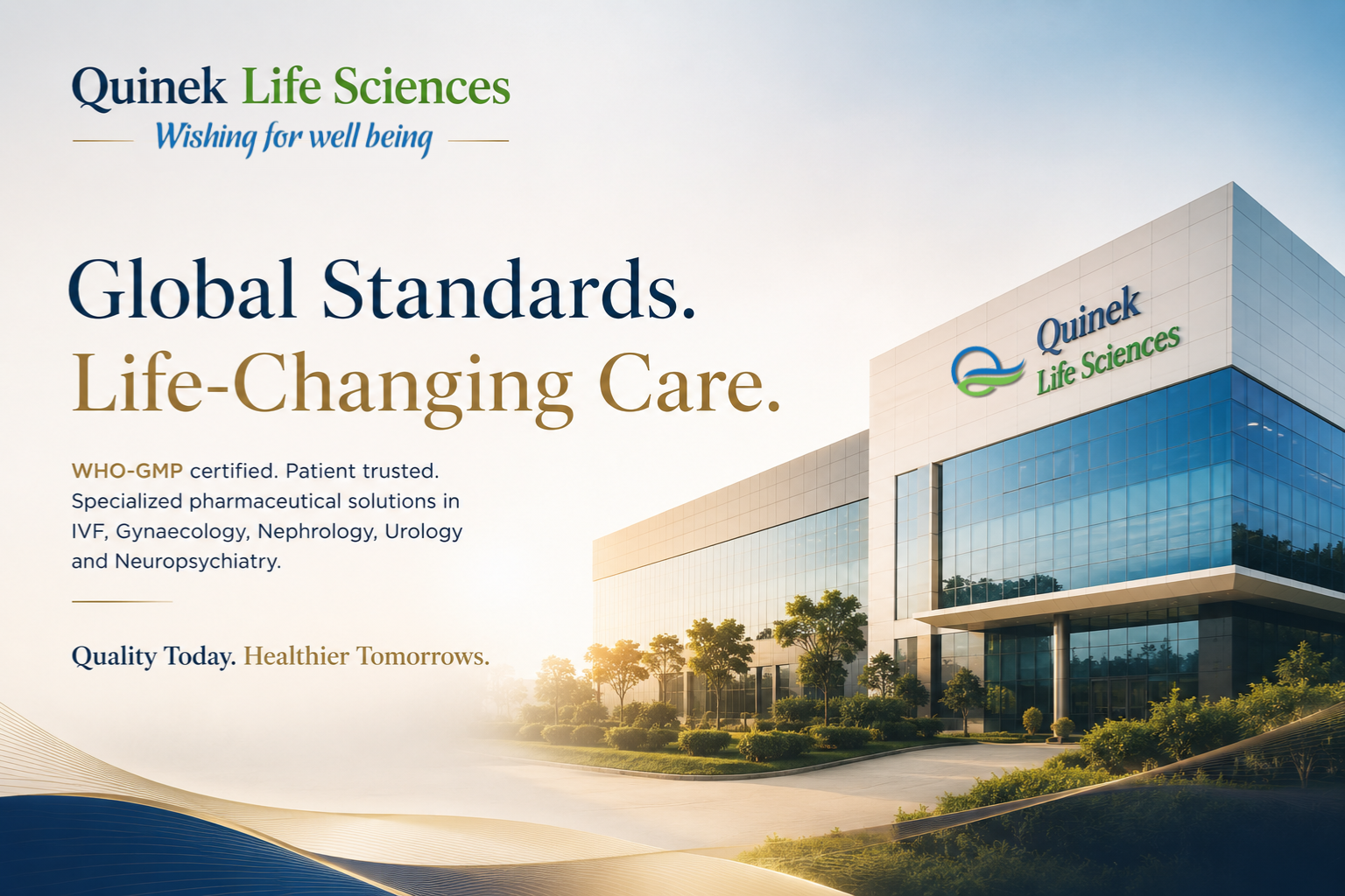WHO-GMP Certified Pharma Company in India | Quinek Life Sciences — IVF, Gynaecology, Nephrology, Urology & Neuropsychiatry